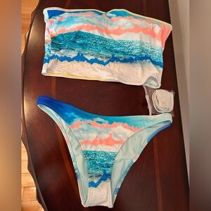NWT Aerie Colorful Bikini Set with Detachable Straps.